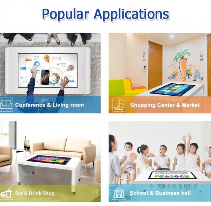 Interactive Smart Coffee Table Touch Screen Waterproof For Self Service ...