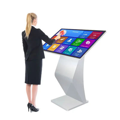 43 Inch Touch Screen Kiosk , Interactive Table Kiosk Floor Standing For Information Query