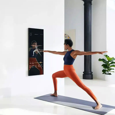 Floor Standing Smart Fitness Mirror , Full Body Workout Mirror 500 Nits 1920×1080