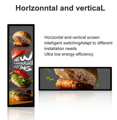 18.5 Inch Bar LCD Display For Multiple Scrolling Advertising