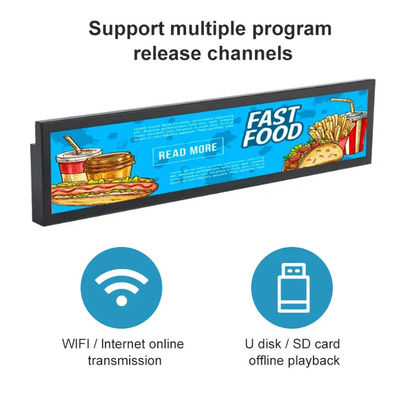 18.5 Inch Bar LCD Display For Multiple Scrolling Advertising