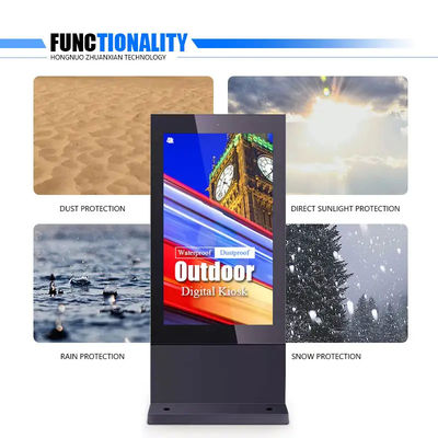 Waterproof Outdoor 55 Inch Digital Signage Display Floor Standing Type