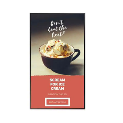 Commercial Wall Mounted Digital Advertising Screen For Bookstores Museums ODM