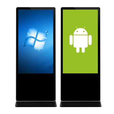 Der 65 Zoll-Boden-Stellungs-digitale Beschilderung, Multimedia geben stehenden Touchscreen-Kiosk frei