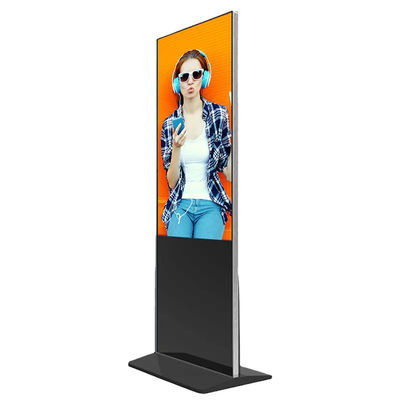 Pavimento a 49 pollici 4k che sta il contrassegno LCD di Digital per la pubblicità dell'interno