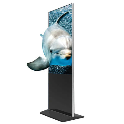 Pavimento a 49 pollici 4k che sta il contrassegno LCD di Digital per la pubblicità dell'interno