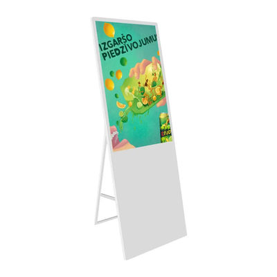 55 Inch Flexible Free Standing Digital Display Screens Portable For Advertising