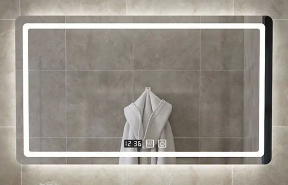 Kundenspezifischer 28 Zoll-Badezimmer-Touch Screen Spiegel-rechteckige Form