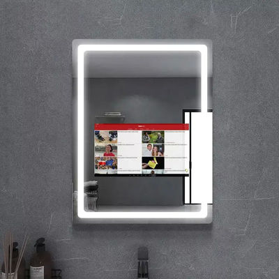 Kundenspezifischer 28 Zoll-Badezimmer-Touch Screen Spiegel-rechteckige Form