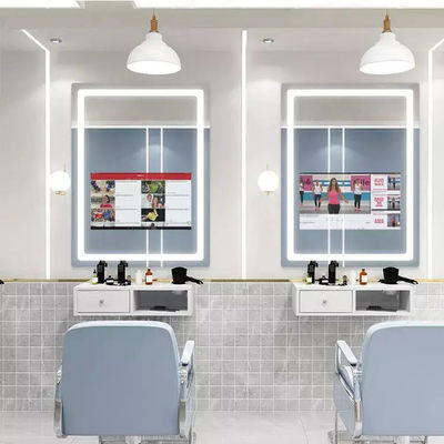 Kundenspezifischer 28 Zoll-Badezimmer-Touch Screen Spiegel-rechteckige Form
