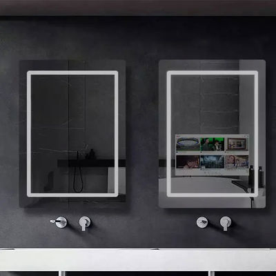 Rechteck-an der Wand befestigter Touch Screen intelligenter Spiegel staubdicht für Badezimmer