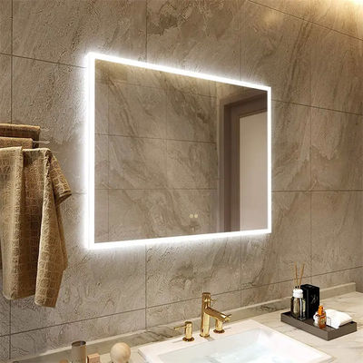 Rechteck-an der Wand befestigter Touch Screen intelligenter Spiegel staubdicht für Badezimmer
