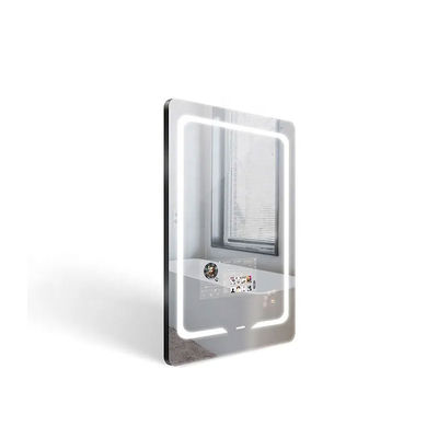 5mm Square LCD Rectangular Lighted Bathroom Mirror For Home Furniture