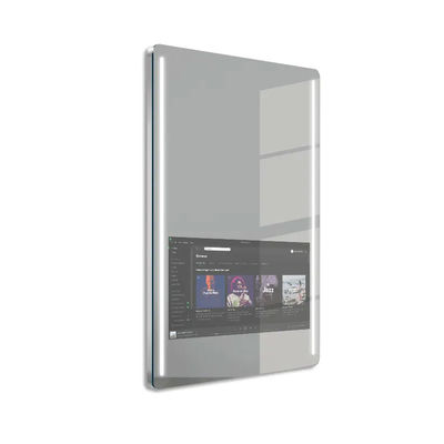 Energy Saving Illuminated Smart Mirror , Touch Screen Wall Mirror With LCD Lights