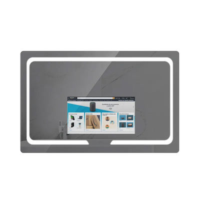 27 Inch LCD Illuminated Touch Screen Smart Mirror Waterproof For Bathroom