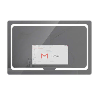 27 Inch LCD Touch Screen Mirror , Decorative Luxury Illuminated Bathroom Mirrors