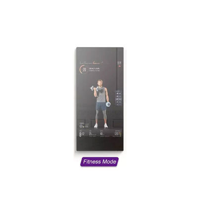 LCD Screen Interactive Home Gym Mirror Floor Standing For Exercise Sport ODM