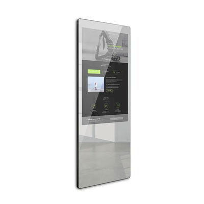 Custom Logo Fitness Exercise Interactive Mirror With Wifi Android Touch Screen
