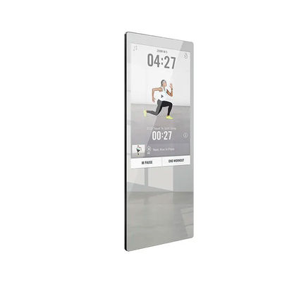 55 Inch Interactive Home Gym Mirrors , Intelligent Fitness Mirror With LCD Screen