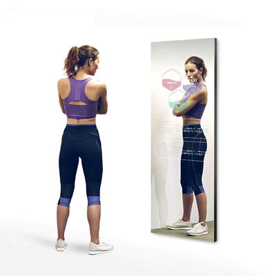 Wall Mounted Smart Fitness Mirror 49 Inch 500cd/M2 For Exercise
