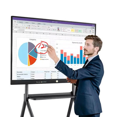 75 Inch Smart All In One Interactive Whiteboard Waterproof With Calculator