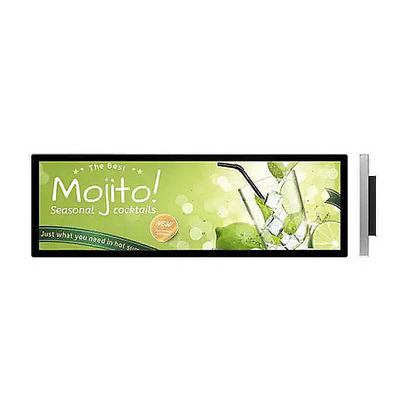 28 Inch Shelf Edge Bar LCD Display 300cd/M2 Brightness Multifunctional