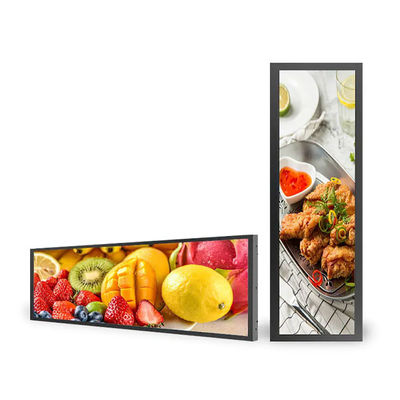 Wifi Android Ultrawide LCD Panel Wall Mount For Indoor Advertising
