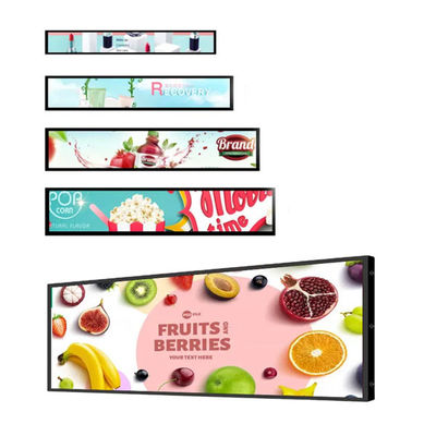 Ultra Wide Bar LCD Display Screen 49.5 Inch For Subway Banks