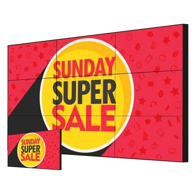 65 Inch Super Wide Video Wall LCD Monitors With 178 Degree Viewing Angle OEM