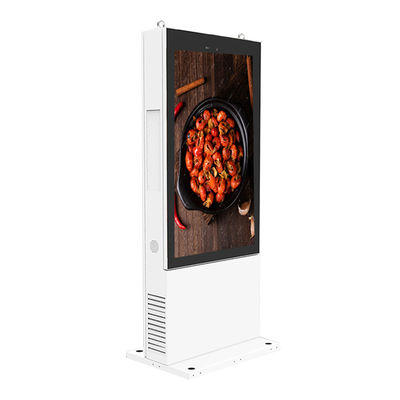 Customizable 43&quot; Outdoor Lcd Advertising Signs Floor Standing Weatherproof