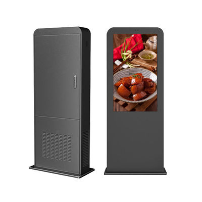 Customizable 43&quot; Outdoor Lcd Advertising Signs Floor Standing Weatherproof