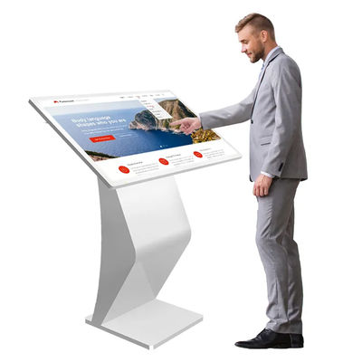 Silver Floor Standing Digital Signage with Response Time 8ms