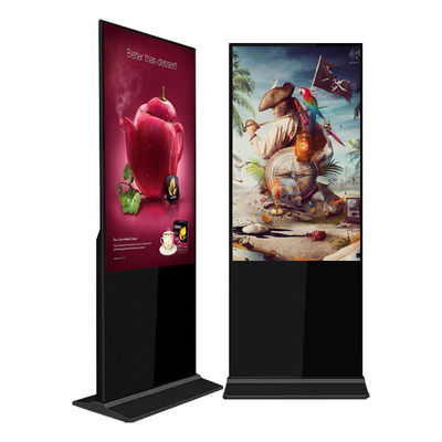 43&quot; Indoor Floor Standing Digital Signage 6ms Response Time With 2k Resolution