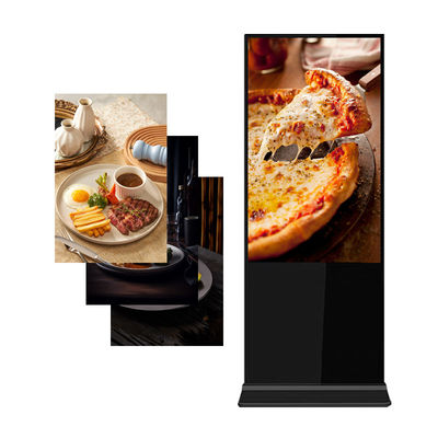AC 100-240V Power Supply Floor Standing Digital Signage With 178 Degree Wide Viewing Angle
