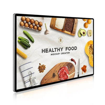 86&quot; Wall Mounted Advertising Screen Sheet Metal Housing And Tempered Glass