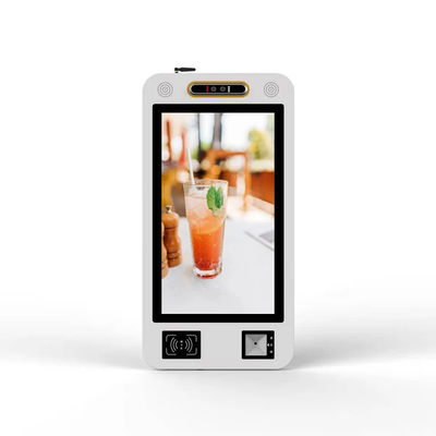 Desktop Supermarket Self Service Payment Kiosk With Binocular Camera And Resilient Sheet Metal Shell