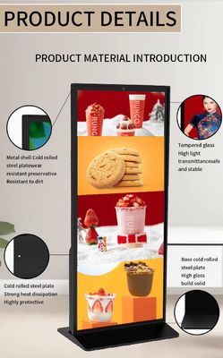86 Inch Indoor Advertising Display Kiosks Floor standing 4K screen