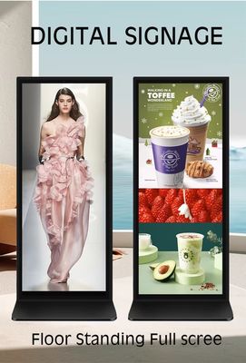 86 Inch Indoor Advertising Display Kiosks Floor standing 4K screen