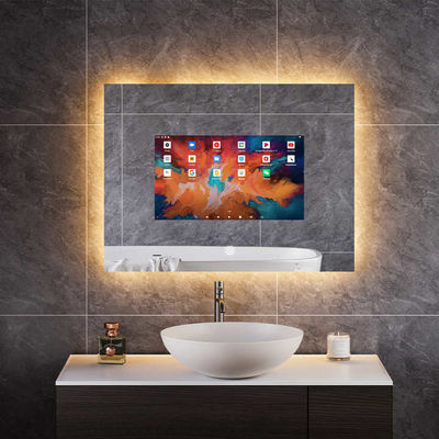 Custom Size Magic Rectangle Shape Bathroom Cosmetic LED Light Mirror TV