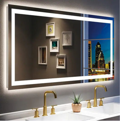 Custom Size Magic Rectangle Shape Bathroom Cosmetic LED Light Mirror TV