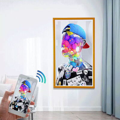 21.5 Inch Art Wooden Wifi Digital Photo Frame HD1920*1080 Resolution App Upload
