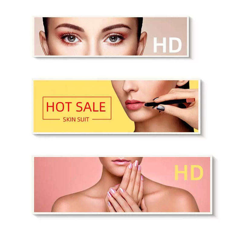 Ultra Wide Stretched Bar LCD Monitor For Supermarket Book Store Shelf Edge
