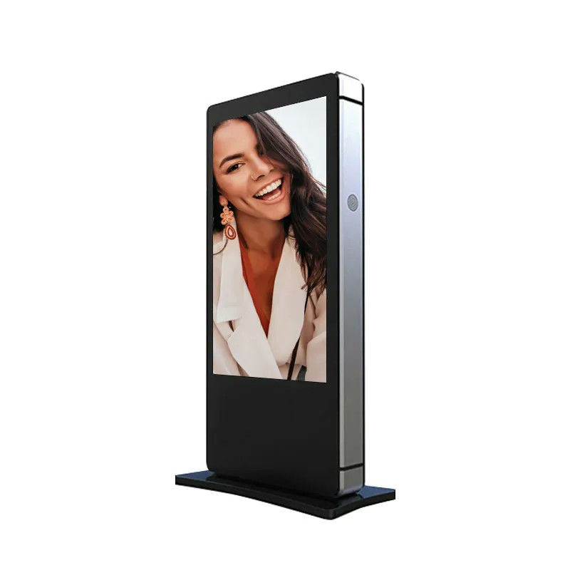 Customized Outdoor LCD Digital Signage , Ultra Thin Outdoor TV Kiosk For Supermarket