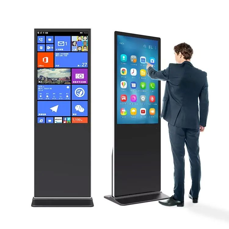 49&quot; Floor Standing Digital Signage 8GB/16GB/32GB Storage Optional LCD Touch Totem